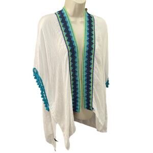 TRUMP National Doral Kimono with Zig Zag and Tassle Trim, One size, NWT, Vintage